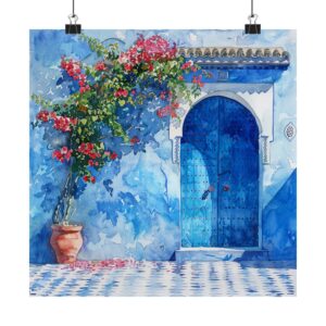 Blue Moroccan Door Painting