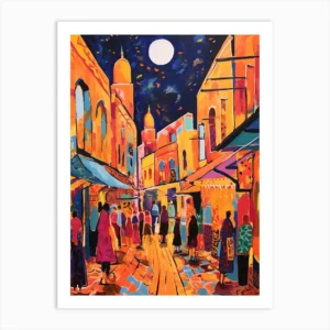 Marrakech Night Wall Painting Art